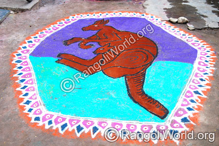 Kangaroo Rangoli